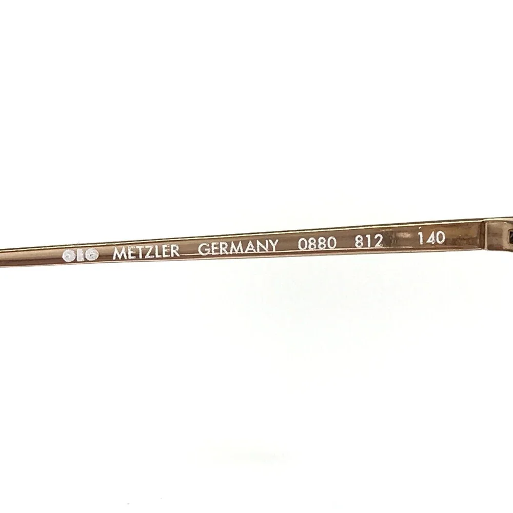 Metzler Eyeglasses Frames 088 0812 Light Blue Gold Round Full Rim 55-19-140